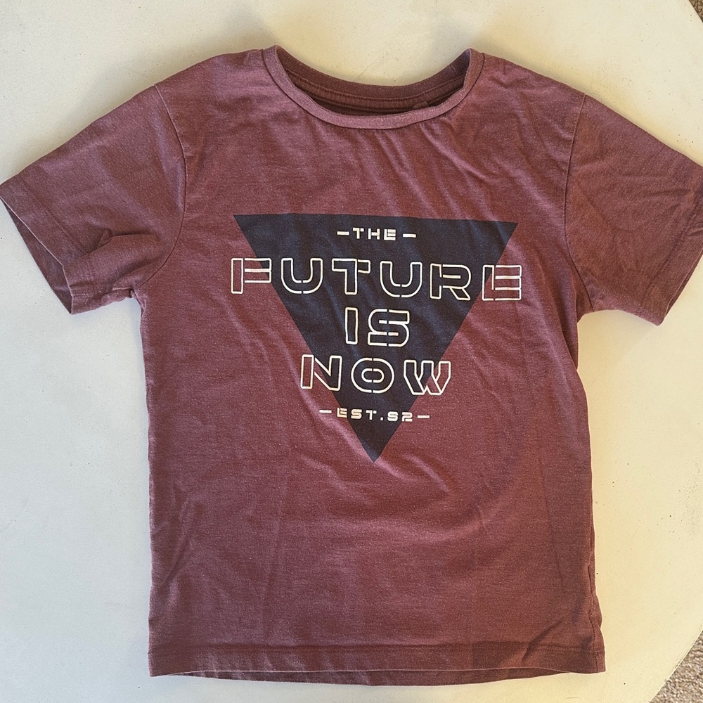 Next Direct Kids T-Shirt - Burgundy and Black